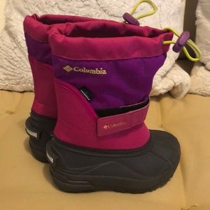 NWOT Columbia girls size 9 snow boots pink/gray